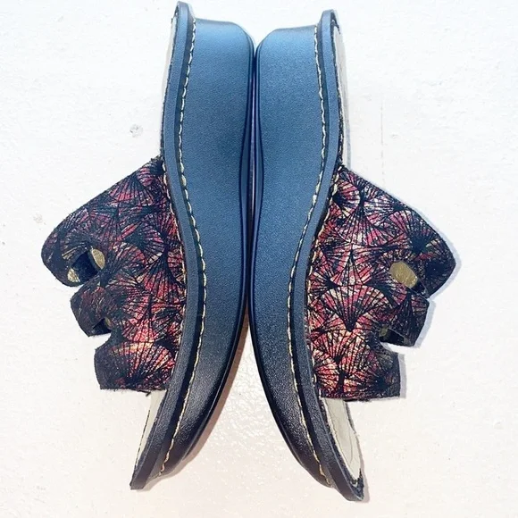 Alegria Kacee Drama Red Black Three Strap Sandals - Picture 6 of 12